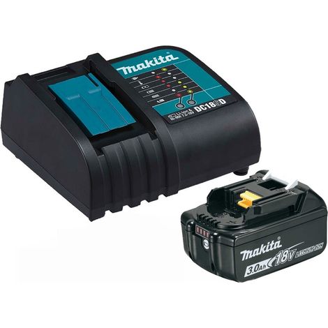Makita BL1830 Lithium Ion 3.0ah Battery + DC18SD 9.6-18v 30 Minute Fast Charger (1/2)