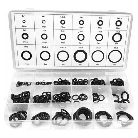 O-ring Assortment, Sealing Gasket, Universal O-ring Assortment, 225 pcs (1/5)