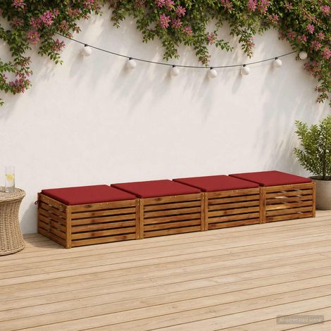 vidaXL 4-Piece Seat Cushions SOEST 4 pcs 100% Polyester Red (1/5)