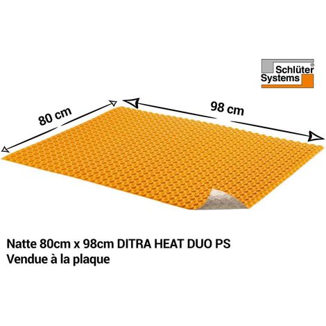 Plaque de découplage pour chauffage autocollante 0.78m² (80cm x 98cm) DITRA HEAT DUO MA PS SCHLUTER