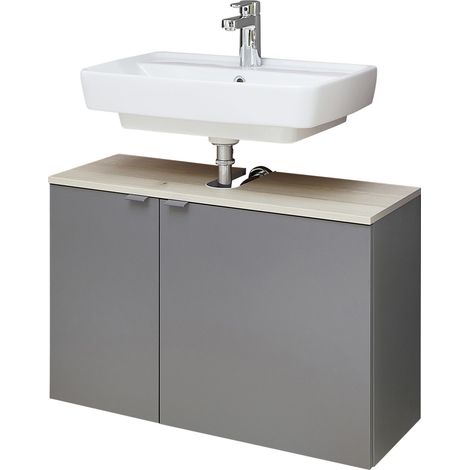 Pelipal Waschbeckenunterschrank Quickset 394 Quarzgrau/Akzent Polar Pinie 60 cm (1/3)