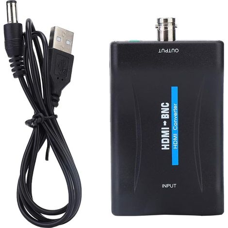 Adaptateur BNC vers HDMI, Convertisseur Vidéo HDMI vers BNC, pour Caméra de Surveillance et Moniteur CCTV (1/5)