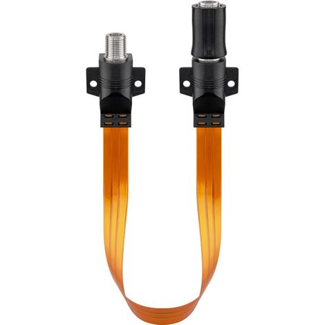 Goobay 71408 Impermeable Sat pasaventanas, Muy Plano 0,3 mm, satélite Ventana Cable Negro