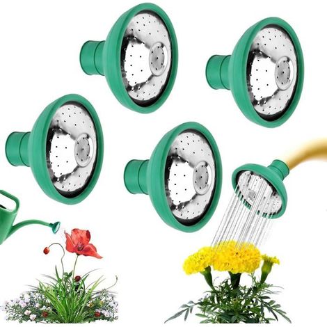 Pomme d'arrosoir pour arrosage uniforme, embout concave en acier inoxydable et plastique, accessoire de jardin (1/5)