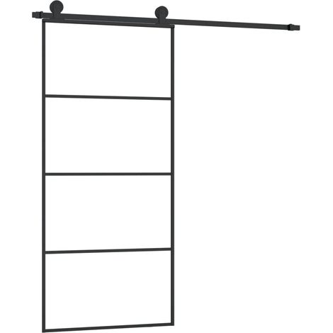 Maison Exclusive - Schiebetür mit Beschlag 90x205 cm ESG-Glas & A