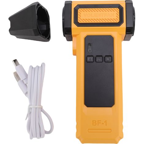 Plumeau à air comprimé 9 vitesses réglables avec affichage numérique LED, souffleur de poussière sans fil rechargeable pour clavier jaune (1/5)