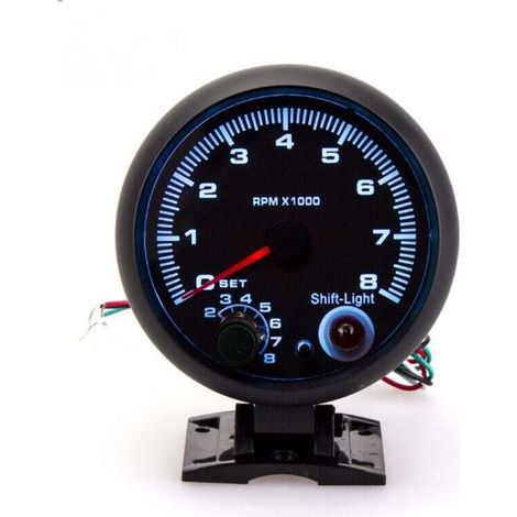 Universeller 12V-LED-Drehzahlmesser mit Hintergrundbeleuchtung und blauer Ganganzeige für Benzinfahrzeuge (0–8000 U/min) – KZQ