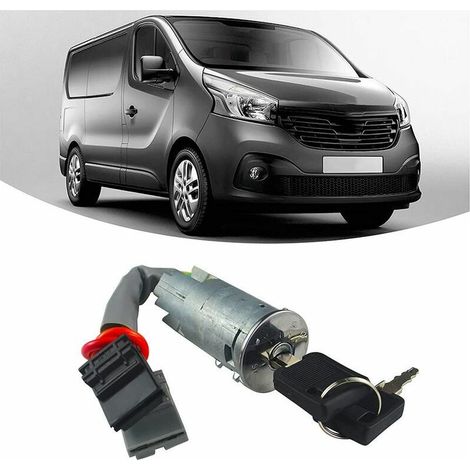 VURAHOME - Lenkradschloss-Zündschlosszylinder mit 2 Schlüsseln für Primastar, Trafic, Vivaro, Opel Master 7701203147 7701038365 (1/4)
