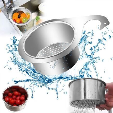 2 PCS Passoire en Acier Inoxydable en Forme de Cygne pour Évier Stainless Steel Sink Strainer Basket,Passoire Evier Cuisine Inox,Panier de Drainage Multifonction Cuisin Amovible (1/5)