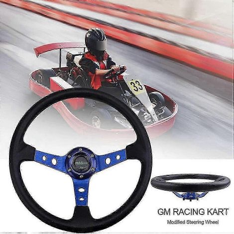 Volant de course universel compatible - Profondeur 350 mm - Alliage d'aluminium (1/5)