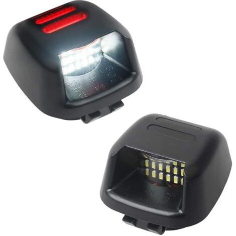 Lot de 2 éclairages de plaque d'immatriculation à LED rouges pour Navara D40 (1/5)