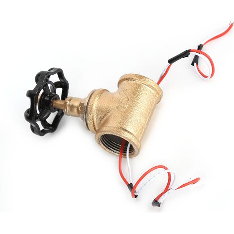 3/4-Zoll-Steampunk-Vintage-Lichtschalter, industrieller Retro-Lampenschalter in Schwarz mit rotem und weißem Kabel für Heimwerkstatt (1/5)