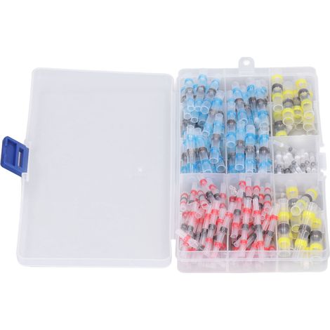 Connecteurs de fils à souder 200 pièces, manchons thermorétractables étanches 2:1, raccords de câble isolés, épissures électriques, lot de 200. (1/5)