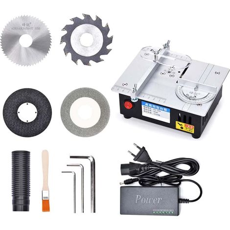 Mini Scie Circulaire Électrique de Menuiserie sur Table, Scie de Banc DIY pour Modèles Artisanaux, Outil de Coupe de 96W, Scies Électriques de Bureau, Prise EU (1/5)
