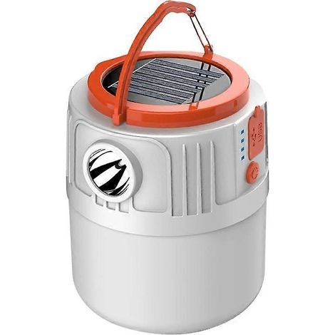 Lampe solaire de camping, lampe LED portable rechargeable par USB, idéale pour l'extérieur. (1/5)