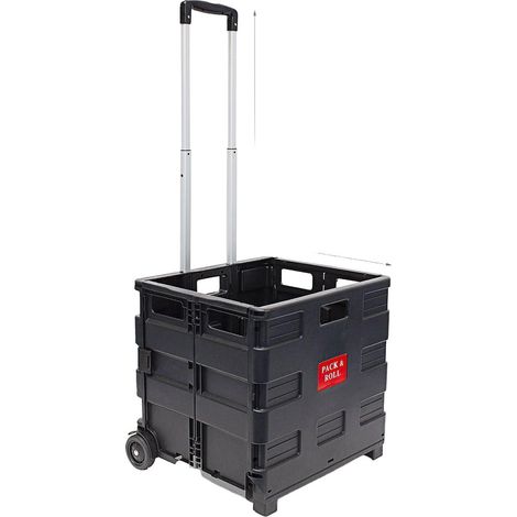 Carro de compras plegable transporte de compras con ruedas negras 130000709 (1/5)