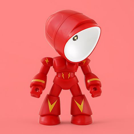 Lampe De Nuit Robot - LED Réglable Tête Pivotante - ABS - Pour Chambre Bureau - 1 Pièce (1/5)