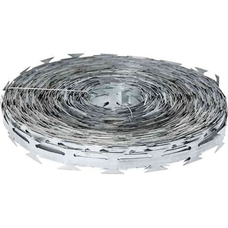 Alambre de púas, construcción de acero duradera, aplicaciones versátiles, plata (1/2)