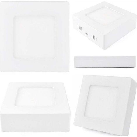 YMYNY Panneau de spots LED ronds pour plafond, 6-12-18-24 watts, blanc froid et chaud, 18 watts, carré