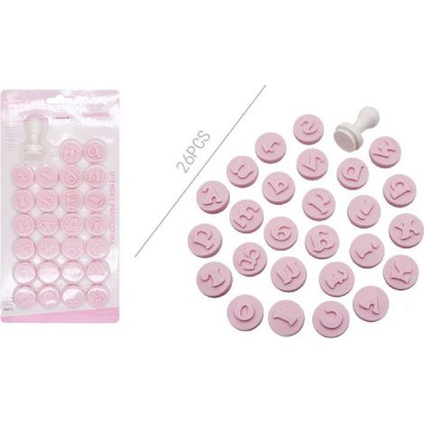 Kaela - Set 26 Pezzi Stampini Stampi A Lettere Minuscole Per Dolci Pasta Biscotti 99027 -