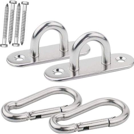 N&P Acier Inoxydable Lourds Crochet De Plafond, Crochets de Suspension,Convient pour Le Yoga, hamac, Chaise Suspendue A (1/5)