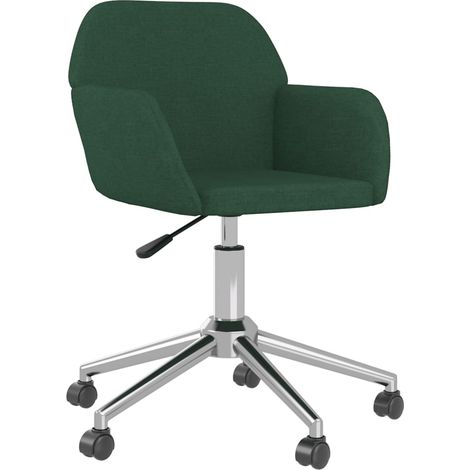 Chaise pivotante de bureau,Fauteuil de bureau, Chaise Gaming Vert foncé Tissu CFW55394 (1/5)