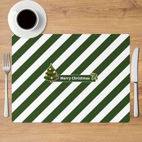 Placemat De Noel - Linen - Isolation Thermique Jusqu'à 60 °C - Pour Table De Cuisine Salle À Manger Ou Restaurant - 45 x 33 cm - 1 Pièce (1/5)