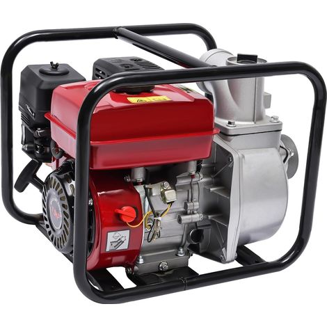 7,5 PS, 7,6 cm Benzin-Wasserpumpe für die Wasserförderung und Bewässerung von Gärten und landwirtschaftlichen Flächen. Tragbarer 210-cm³-Motor, 60 m³/h Saugfördermenge, mit Wasserfiltersystem. (1/5)