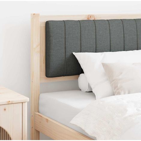 Gepolstertes Kopfteil Braun 100 cm Massives Kiefernholz