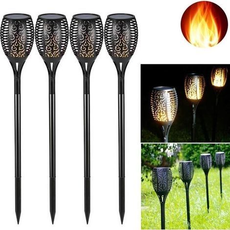 57cm Lampe Flamme Solaire étanches IP65 Torche de Jardin Lumières Solaire de Flammes Exterieur Décoration pour Cour Pathway Piscine(4 Pack ) (1/5)