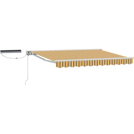 Toldo Retráctil Eléctrico Amarillo, Gris y  3 x 2,5 m