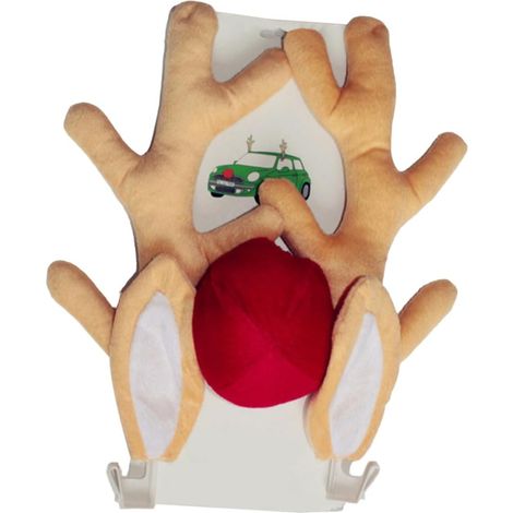 Car Decoration Kit with Fabric Antlers and Nose Easy to