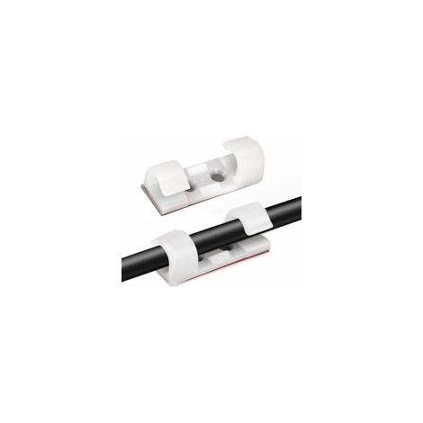 Clips et attache-cables murales 20PCS Clips Cables Adhésifs Rangement de Cables Fixation Auto Collant,Gestion de Cable Support Organiseur de Fils Electriques pour TV/Chargeur/Voiture/PC/Bureau,6-8mm (1/5)