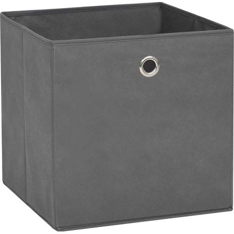 Cajas de almacenaje 4 uds tela no tejida gris 28x28x28 cm vidaXL