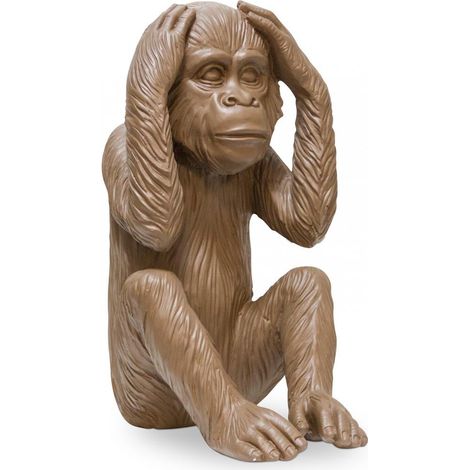 Dekorative Designfigur - Tauber Affe - Sapiens Braun