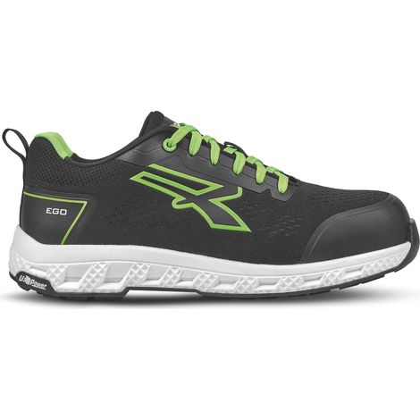 U-Power SCARPE ANTINFORTUNISTICA BASSE S1PS HI HRO FO SR RED EGO ATON ESD Col. Nero/Verde Mis. 40