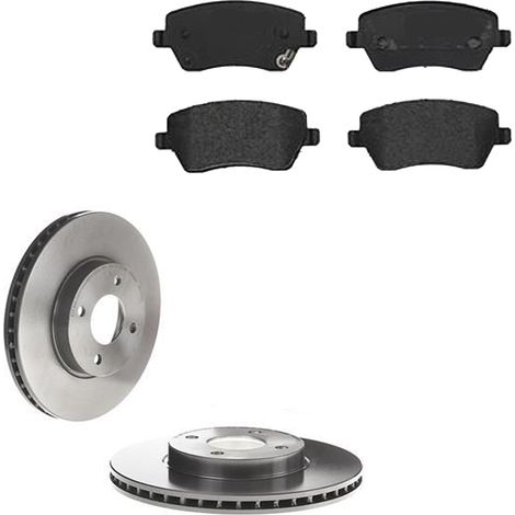 KIT FRENI ANTERIORI compatibile con NISSAN NOTE(E12) - DISCHI + PASTIGLIE OEM: P 56 086 / 18211 /SOSTITUZIONE DIRETTA/BASSA POLVERE/SILENZIOSO (1/5)