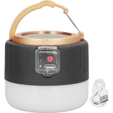 Lanterne de camping LED, solaire, rechargeable par USB, multifonction pour les urgences, les barbecues et la randonnée. (1/5)