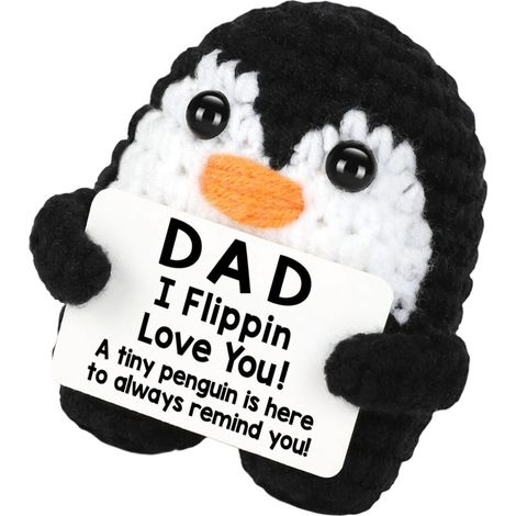 Pinguino di peluche all'uncinetto, compagno emotivo portatile - PAPÀ