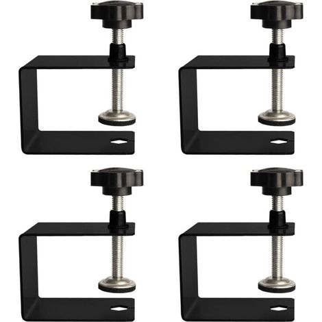 4 Pièce Support de Fixation en C, 50 mm Réglable Serre Joint Pince C, Acier Inoxydable C Clip de Fixation, pour Travail Bois Bricolage, Réparation Automobile (1/4)