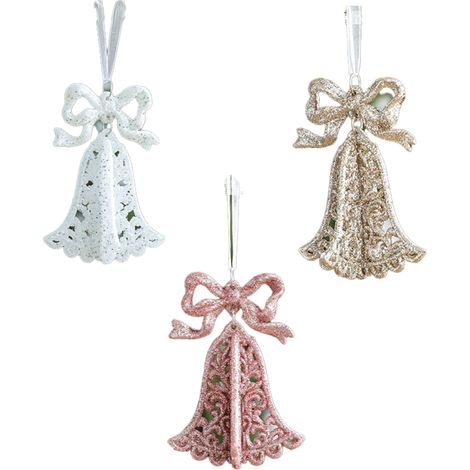 Funkelnde Weihnachtsdekorationen, hängender Christbaumschmuck, Hochzeitskranzdekoration.
