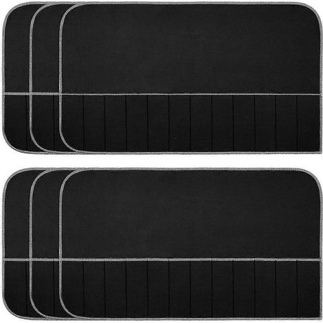 Pochettes de rangement pour argenterie, en feutre, pour couverts, protection anti-ternissement, lot de 6 (1/5)