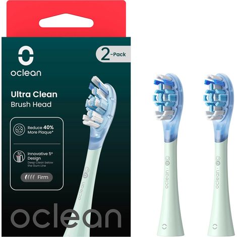 Cabezal de cepillo de dientes eléctrico Oclean Ultra Gum Care, 2 unidades, color verde. (1/5)