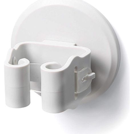 Porte Balai Mural - Support Auto-Adhésif pour Balais et Outils - Fixation Sans Perçage - Blanc - 3 Pièces
