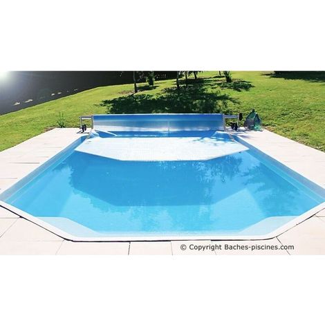Bâche à Bulles sur Mesure pour Piscine - 300 microns - Bleu 2X2 (1/3)