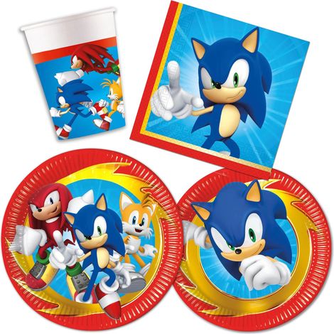 Set de vaisselle pour 8 personnes, décoration de fête d'anniversaire, 8 grandes assiettes, 8 petites assiettes, 20 serviettes, 8 verres, 44 pièces (1/5)