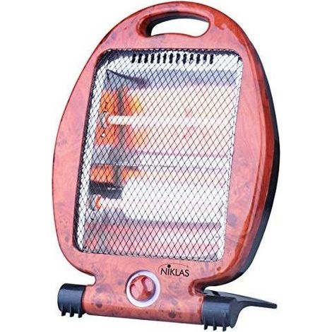 Chauffage d'appoint Quartz 800W Niklas 2 Puissances 400/800W Sécurité anti basculement