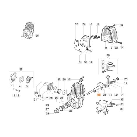Rollenkäfig für Freischneider Modelle 720 722S ORIGINAL EMAK 3037026R