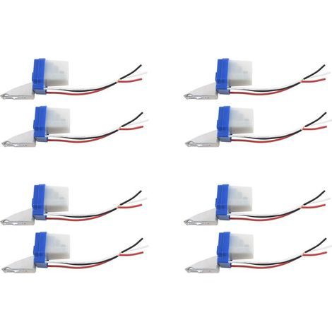 Convient aux ensembles de 8 interrupteurs automatiques marche/arrêt pour éclairage public, interrupteurs de commande d'éclairage, interrupteurs automatiques 220 V 10 A (1/4)