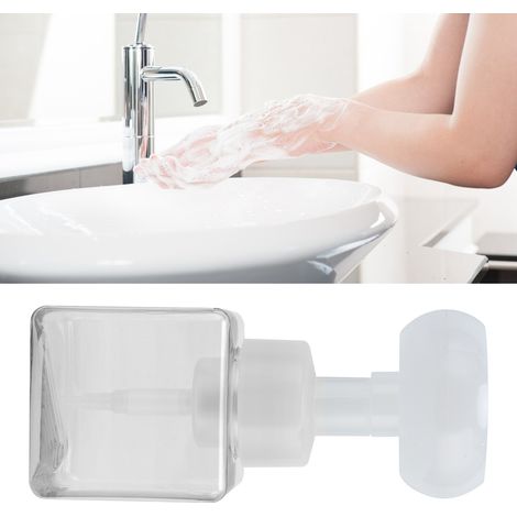 250 ml Schaumpumpflasche, tragbarer, nachfüllbarer und wiederverwendbarer Flüssigseifenspender in Blütenform (transparent) (1/5)